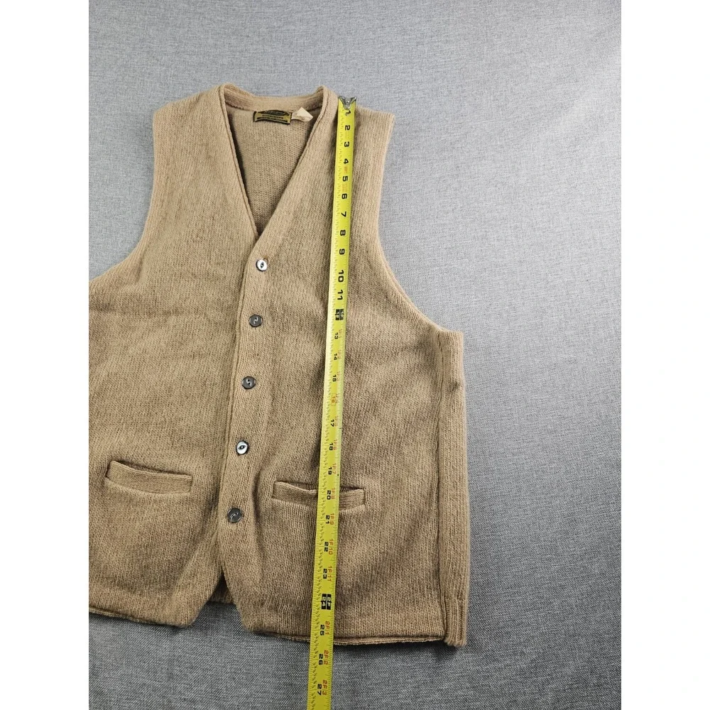 Vtg Sedgewick Sportwear Sweater Vest Mens XL Beige Wool Blend USA Grandpacore